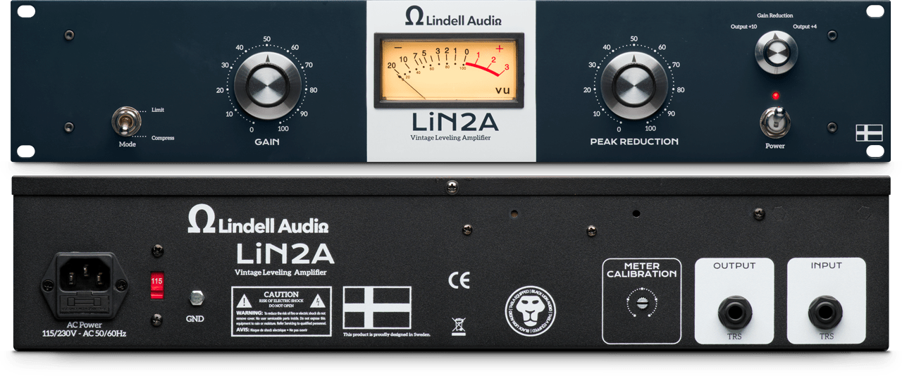 Lindell Audio LiN2A Front- und Rückansicht